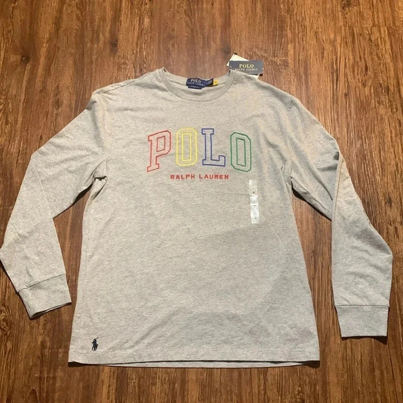 Polo Ralph Lauren Long Sleeve T-Shirt Embroidered Men’s Size Medium NWT - Picture 1 of 10